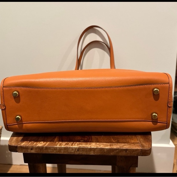 Coach Theo Leather Tote “Signature C” Canyon Handbag Bag $450 - Picture 7 of 15